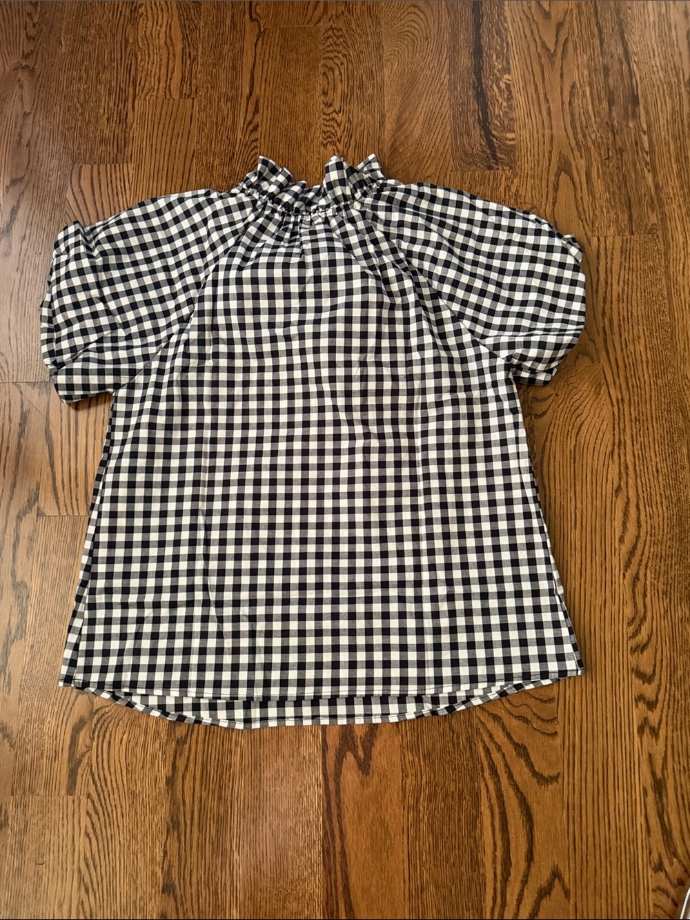 GeeGee black and white gingham bow top small - Picture 9 of 11
